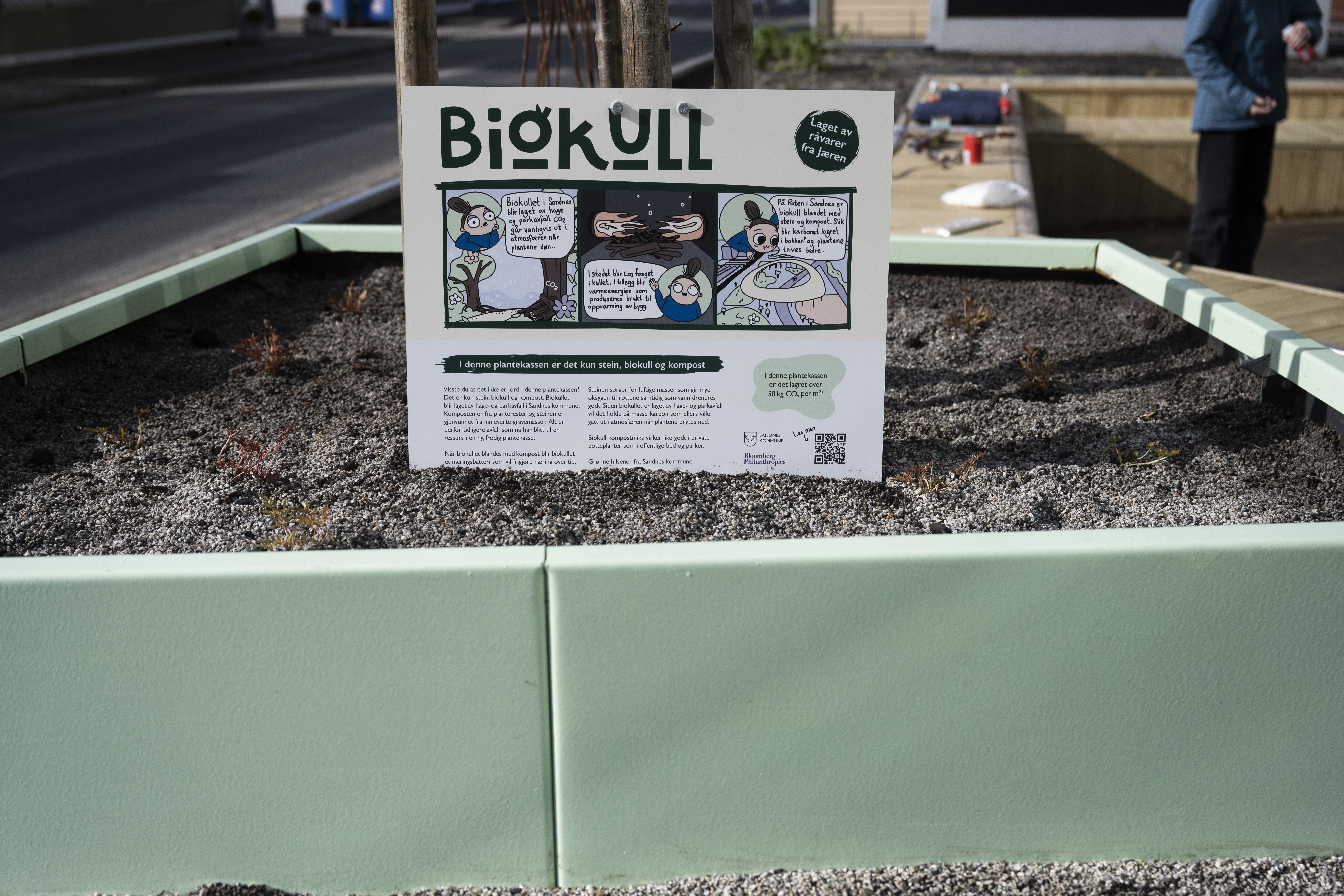 Lommepark med biokull