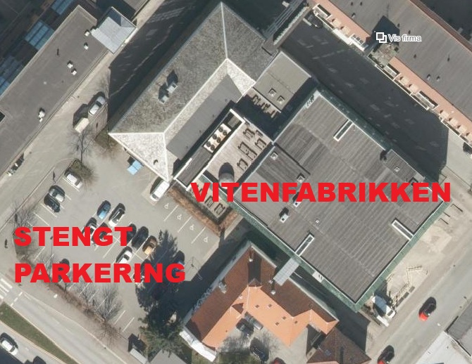 The parking lot next to Vitenfabrikken is now closed.