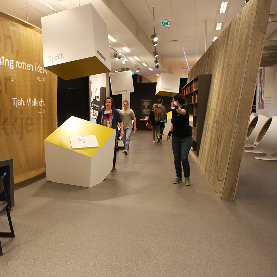 Museum audience enjoys the interactive exhibition centered around author couple Arne and Hulda Garborg